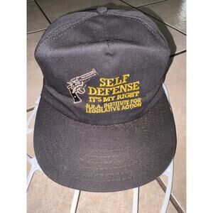 Vintage NRA hat black SnapBack self defense